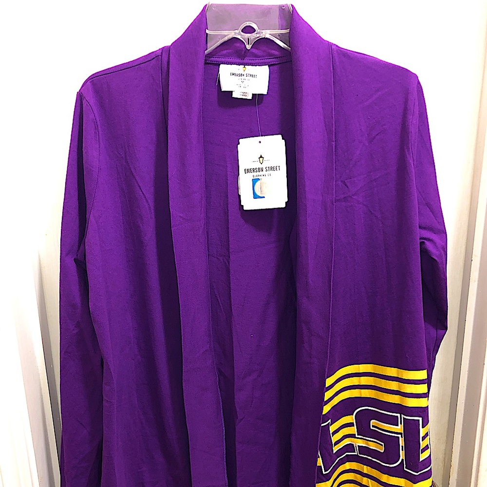 Emerson Street Clothing Collegiate LSU Wrap Cardigan